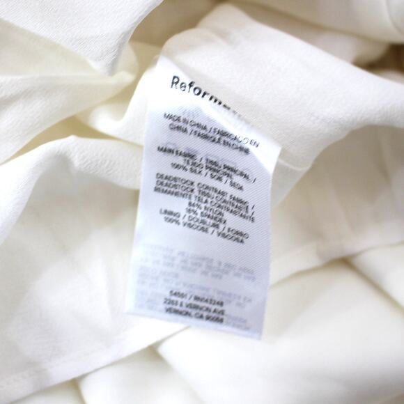 Reformation Eisa Silk Wedding Dress NEW One Shoulder Maxi Corset Slit Gown Sz 6 - Picture 8 of 8